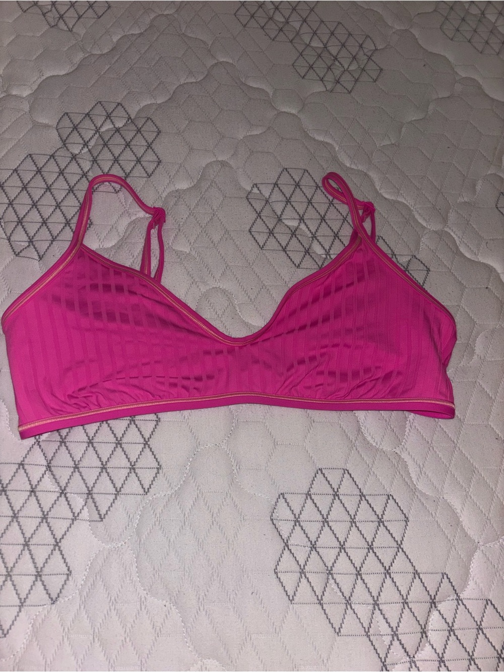 aerie Hot Pink Ribbed Swim Bralette